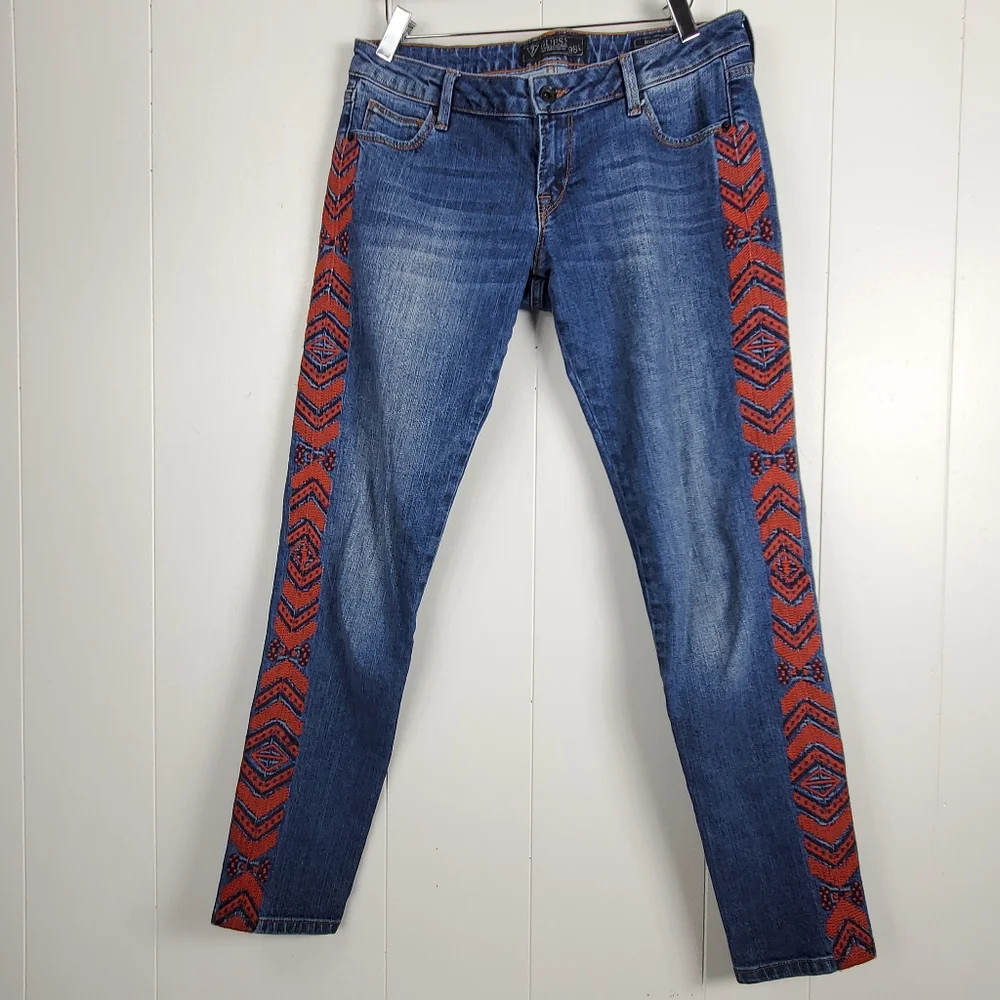 Guess 1981 Beverly- skinny embroidered side jeans Size 29